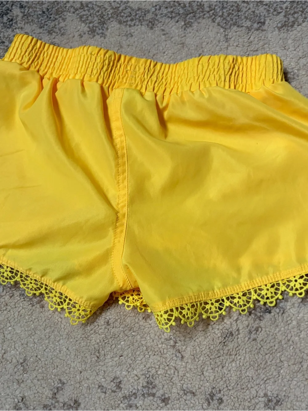 Girls' Tropical Blue Floral Tankini with Yellow Shorts